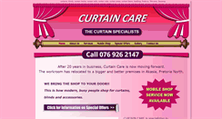 Desktop Screenshot of curtaincare.co.za