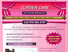 Tablet Screenshot of curtaincare.co.za